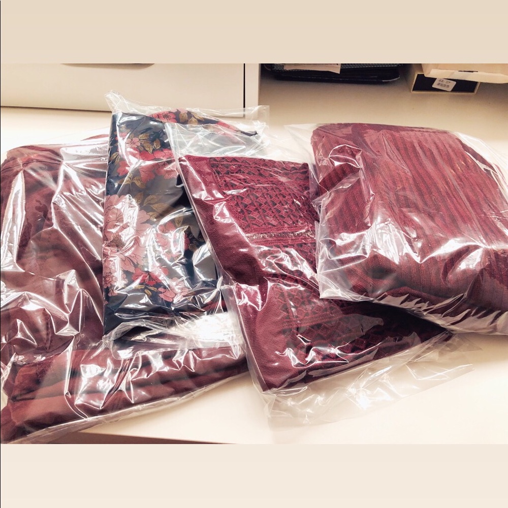 Starting to package the items in the bags.